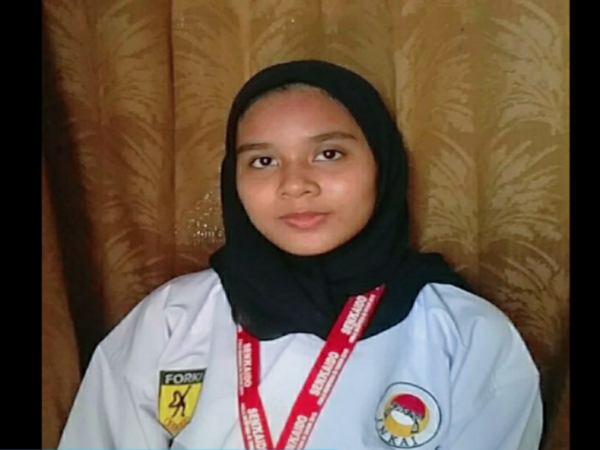 Nurul Layla Juara II SMA Kata Perorangan Kuning Putri, Series 2 Senkaido Karate Open Championship