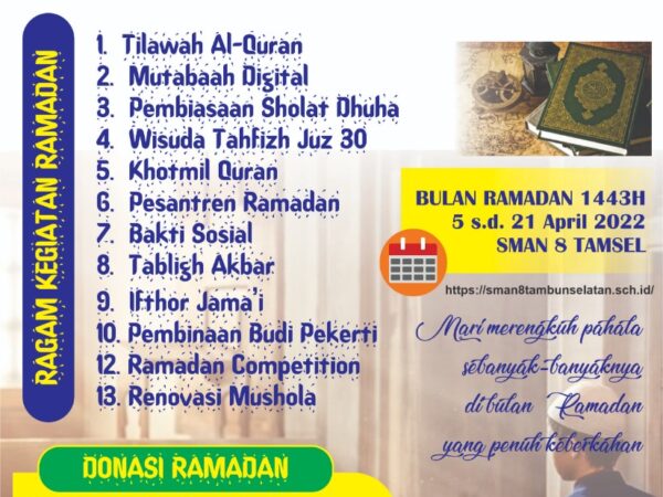 Flyer Ramadan Bersahaja SMAN 8 TAMSEL