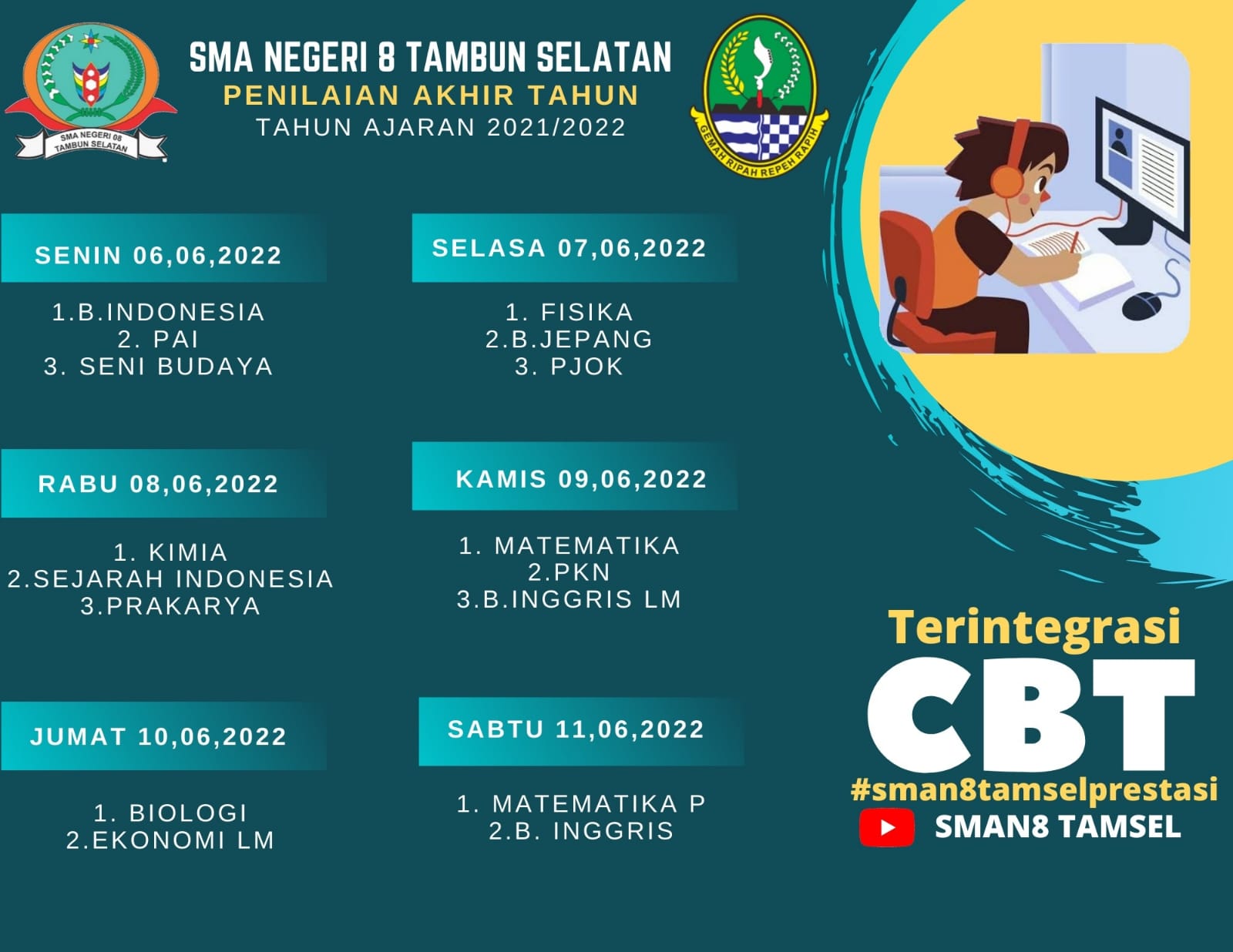 CBT SMAN 8 TAMSEL 2022