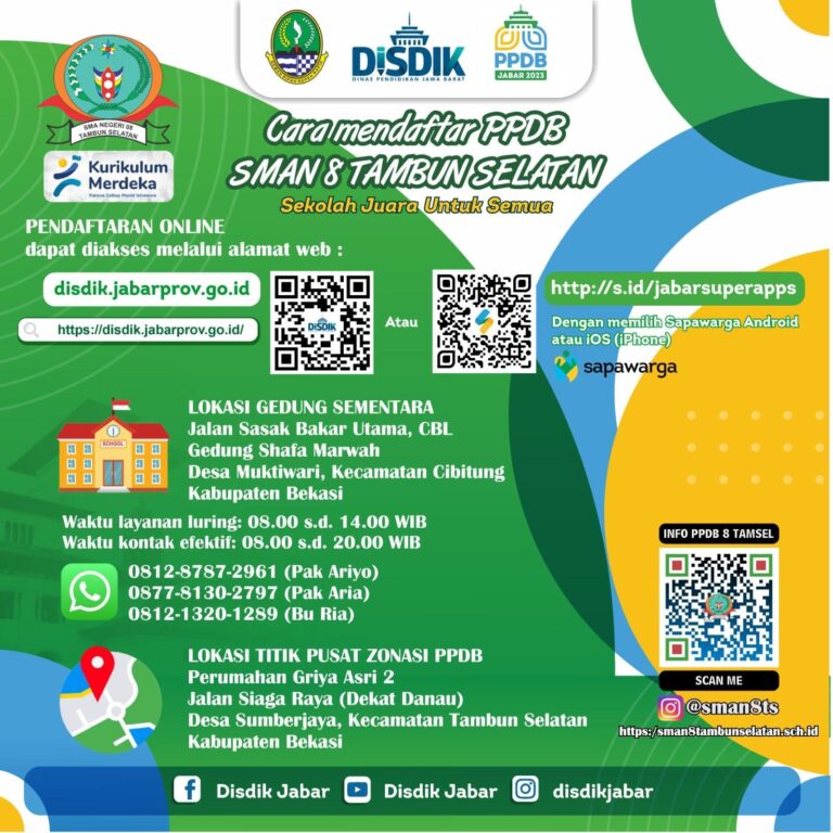 Cara mendaftar PPDB SMAN 8 TAMSEL 2023