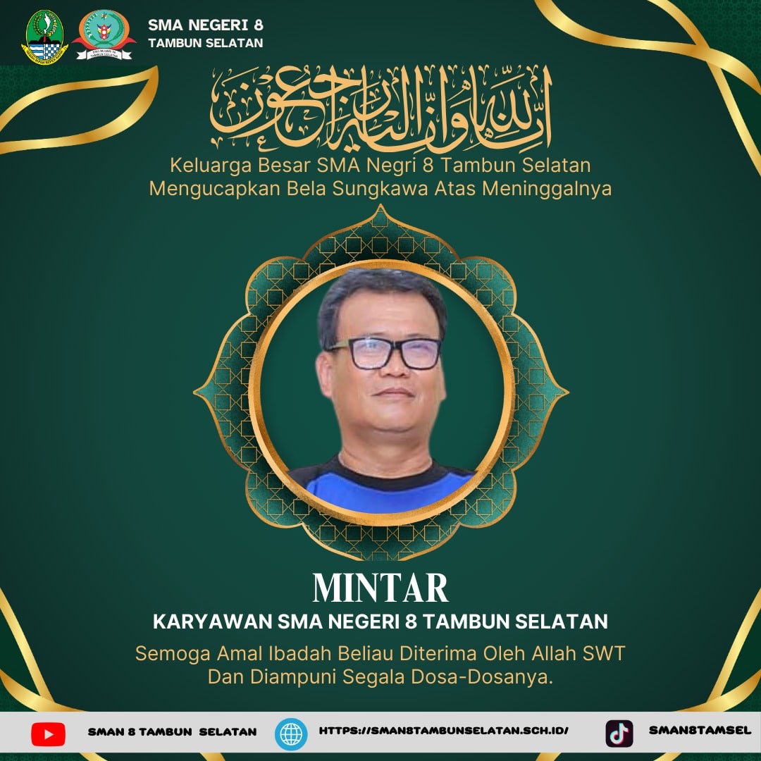 SMAN 8 Berduka Cita Atas Berpulangnya Bapak Mintar