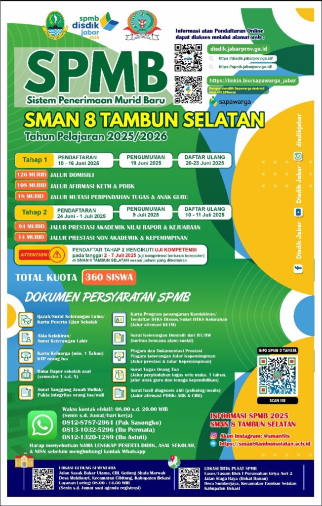 SPMB SMAN 8 TAMSEL 2025/2026