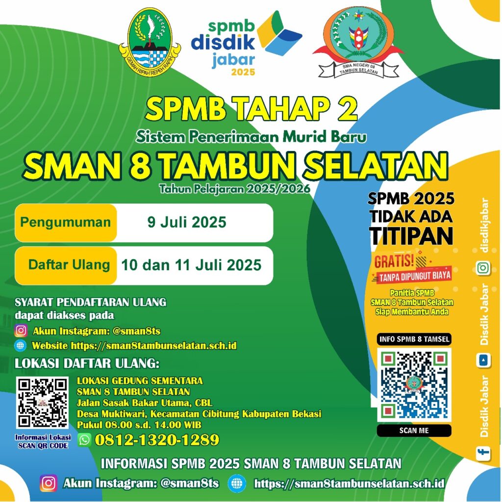 SPMB TAHAP 2 SMAN 8 TAMBUN SELATAN TA. 2025-2026